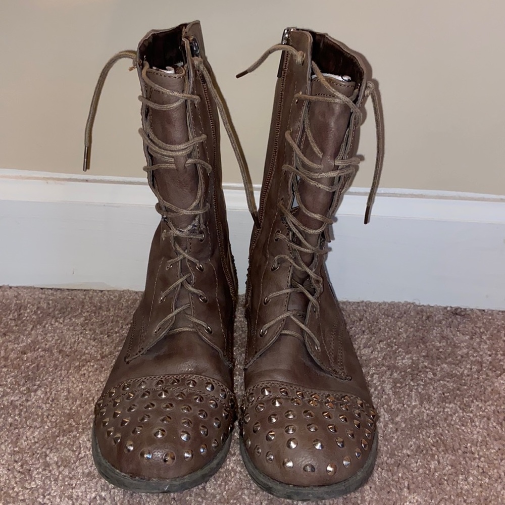 Brown Bamboo Combat Boots!!